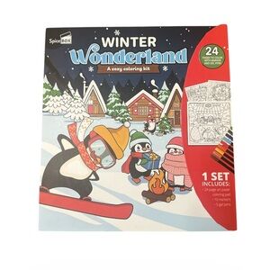 Winter Wonderland Cozy Coloring Kit Includes 24 Pages, 10 Markers, 5 Gel Pens